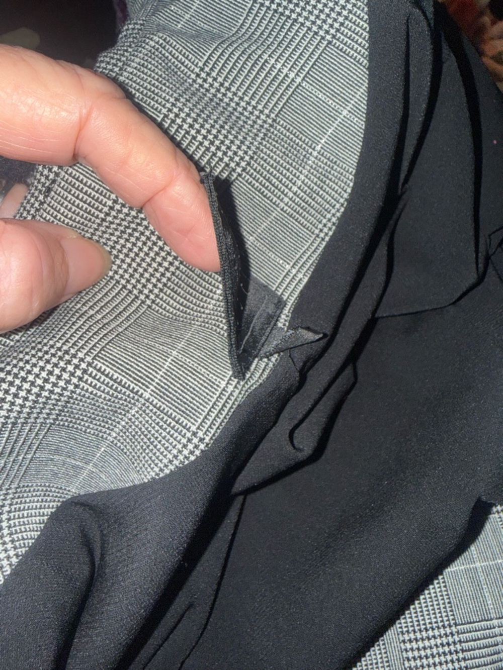 Due Per Due Gray Glen Plaid Blazer Jacket Size 12 Vintage Dark Academia Suit - Picture 12 of 12